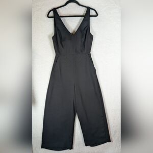 Wilfred Black V-Neck Wide-Leg Jumpsuit